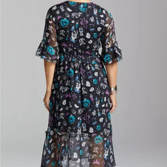 Disney‎ Villains Icons Allover Print Dress - BoxLunch Exclusive - Picture 2 of 4